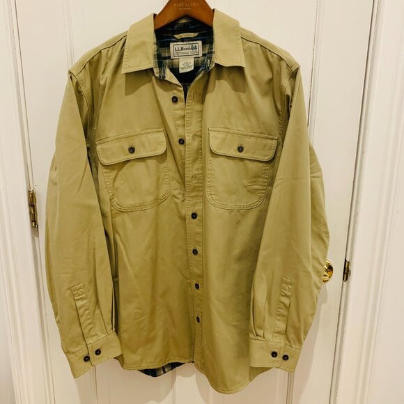 - Vintage LL BEAN Heavy Work Chore Shirt Jacket Size Large - Picture 1 of 11